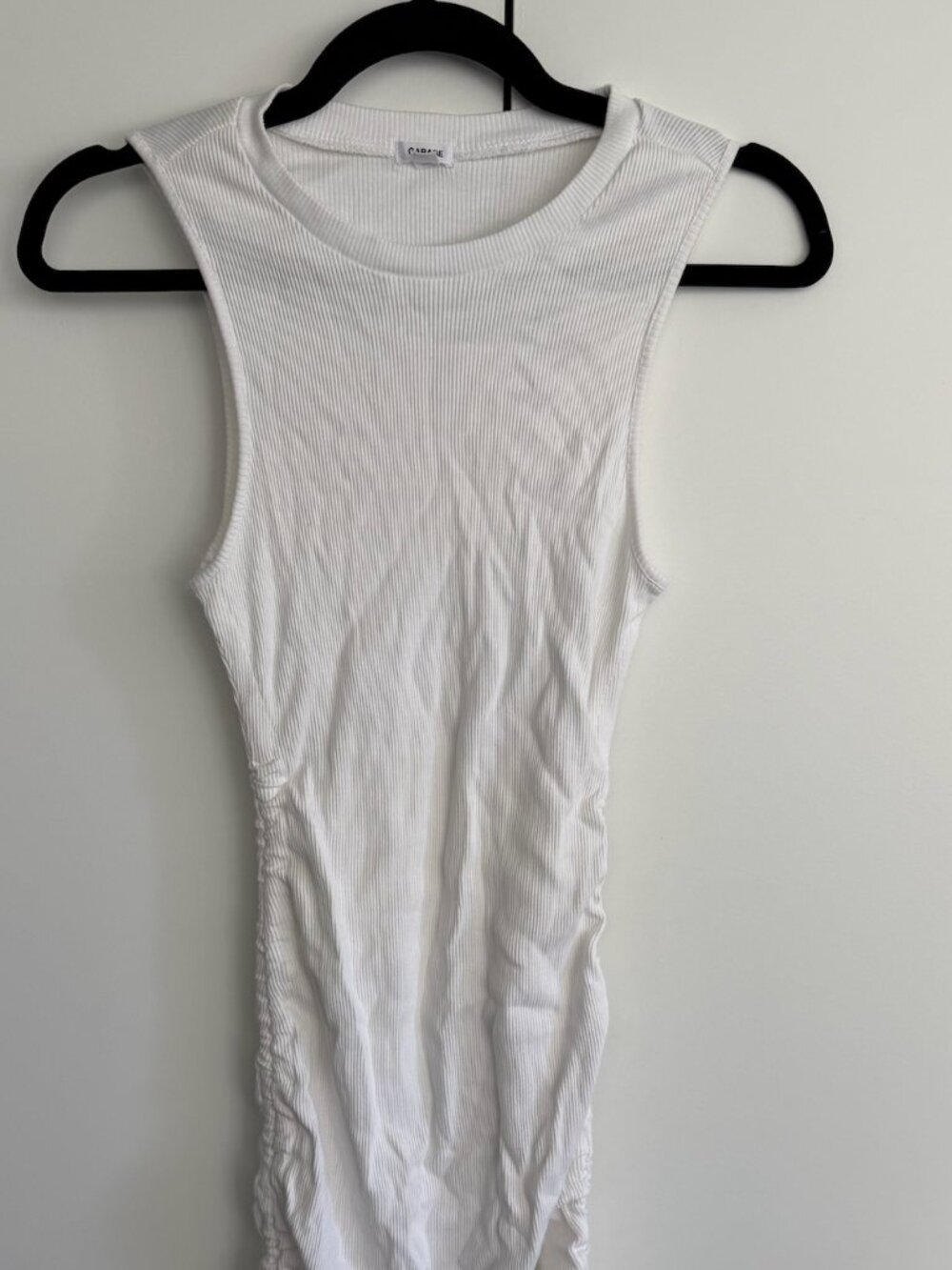 Garage White Drawstring Dress Medium